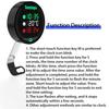 9-24V 5in1 LED Motorcycle Thermometer Voltmeter Clock Timing Display USB Charger