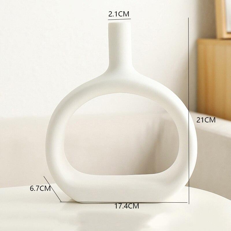Белая керамическая ваза, домашний декор, вазы, украшение комнаты, цветочная композиция, контейнер, скандинавское настольное искусство, украшение цветочного горшка