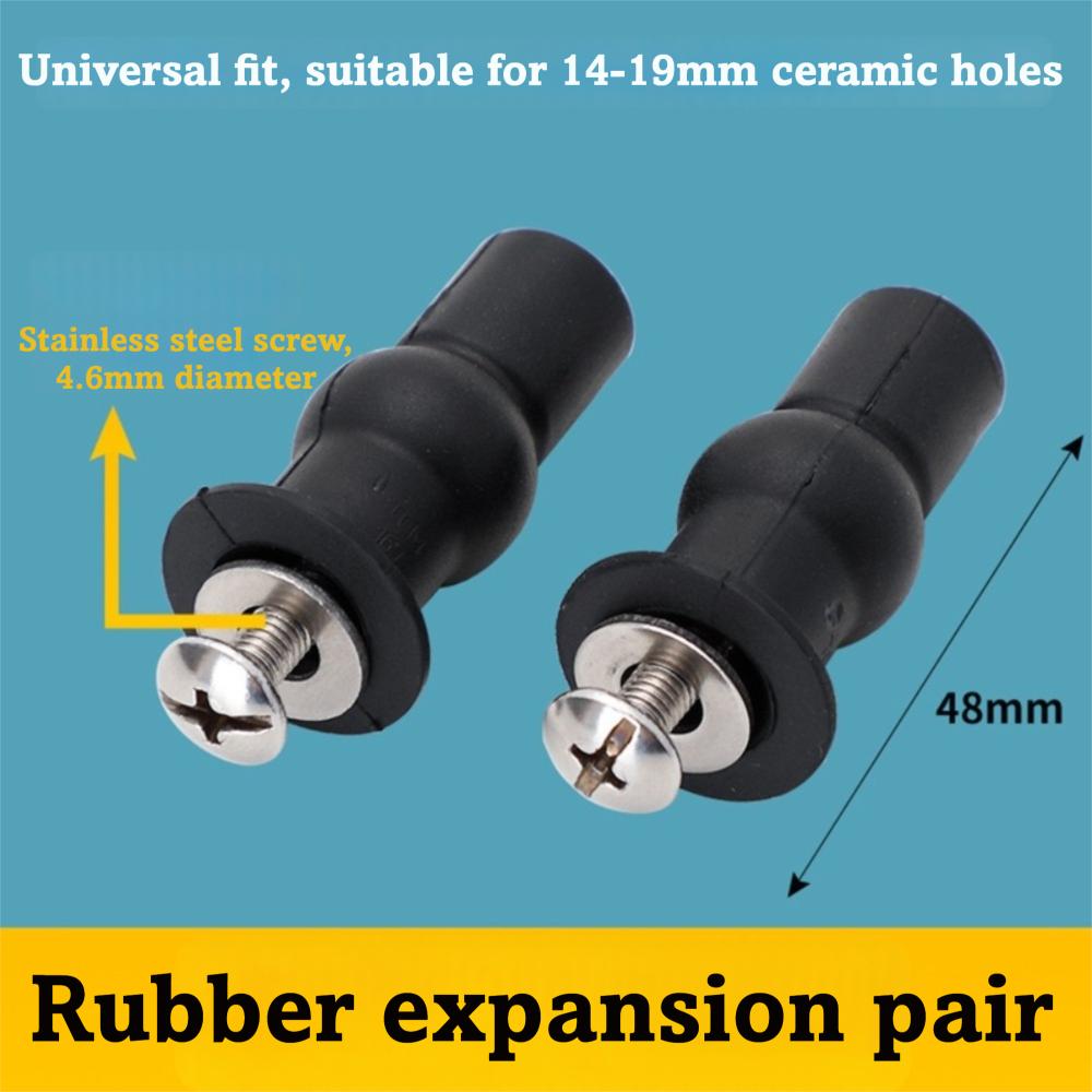 Rubber Material Expansion Mount Screws Toilet Replacement Parts  Standard Toilet Seats