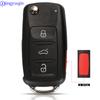 Jingyuqin 3+1 4 Buttons Flip Folding Remote Car Key Shell Case Fob For Volkswagen VW Touareg DKT0042