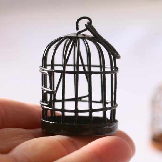 Миниатюрный кукольный домик, клетка для птиц, орнамент, модель, домашний декор для рабочего стола, детская игрушка в подарок