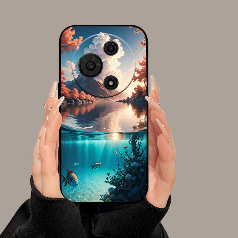 For TCL 605 T517D Case Cute Cartoon Painted Soft Silicone Cover for TCL 60 SE TCL605 60SE Luxury Shockproof Bumper Fundas Cases