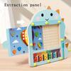 Wooden Dinosaur Magnetic Beads, Color Classification, Cognitive Pen Holding Posture Training, Equipped with Various Game Cards,Christmas, Easter Gifts