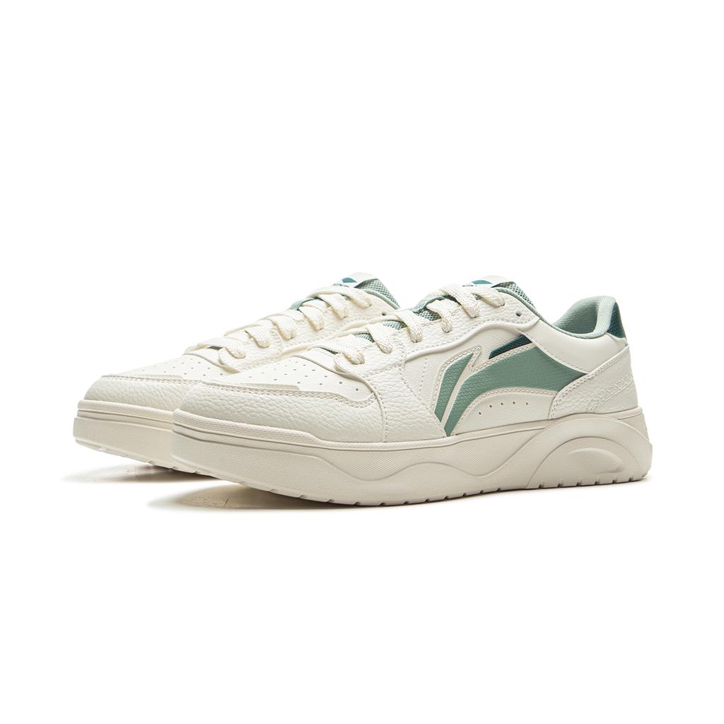 Li-Ning Youthful Classic Fashion Versatile White Sneakers Men Sneakers Light-Green AGCV179-2