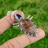 Pear Natural Elestial Quartz Anniversary Bezel Daughter New Pendant 925 Silver