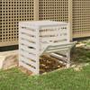 VidaXL Composteur Blanc 63,5x63,5x77,5 cm Bois massif de pin 823809