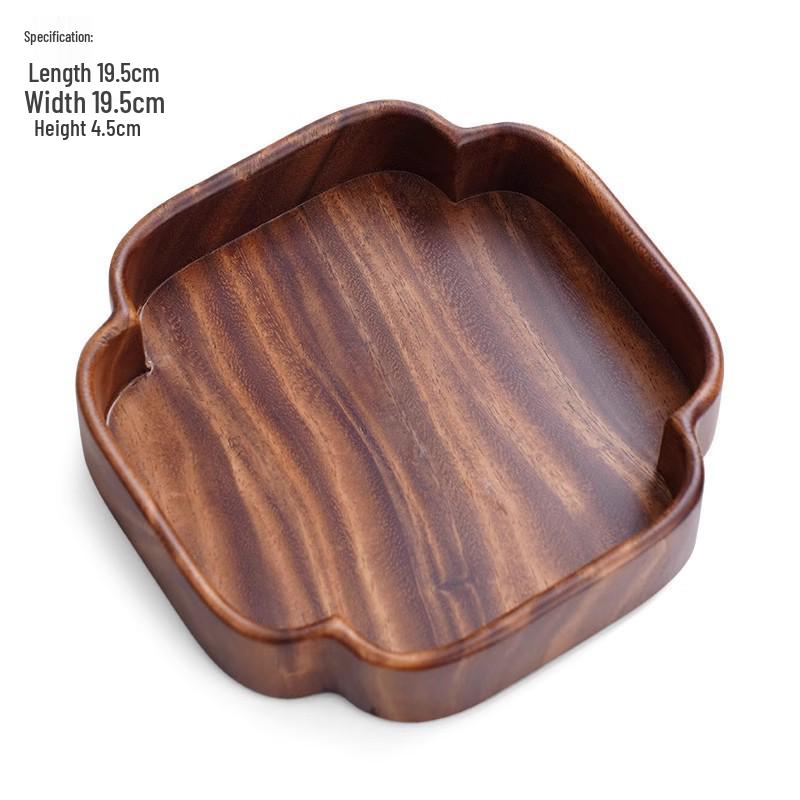 Универсальный поднос из японского ореха – Идеально подходит для подачи чая, фруктов или пиццы в отелях