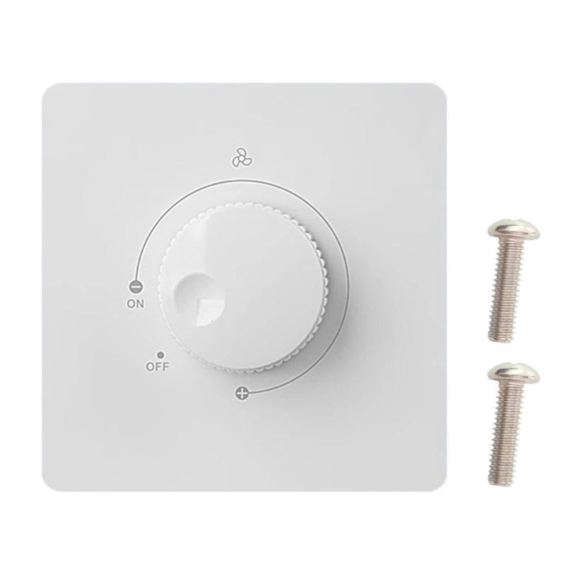 Adjustable Plastic Fan Speed Regulator Wall Switches 3 Power Setting 220V 10A
