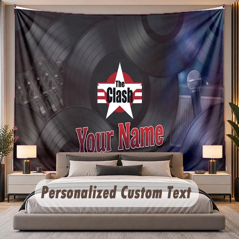 Custom Name Text Tapestry The Cure Personalized Polyester Wall Tapestry For Bedroom And Room
