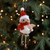 1Pcs  Year Christmas Tree Hangings Faux Foam Bird Ornament Pendant Wool Felt Red Scarf Hat Birdie Navidad Decoration