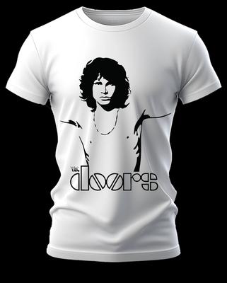 THE DOORS ДЖИМ МОРРИСОН MOJO РОК-ГРУППА ФУТБОЛКА Икона рок-звезды-Футболка- Мультяшная Wacky Races Летняя Персонализированная Свободная Хлопок