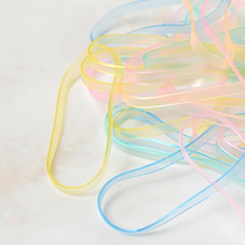 Daiso Прозрачные Пастельные ТПУ Резинки Набор из 120 шт.
