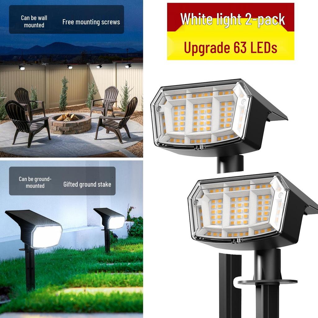 Уличные солнечные прожекторы высокой яркости для дерева и ландшафтного освещения сада - Водонепроницаемые декоративные газонные светильники