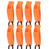 8PCS KS 923 Plastic Water Sports Emergency Survival Outdoor Double Frequency Multifunction Whistle AccessoryOrange