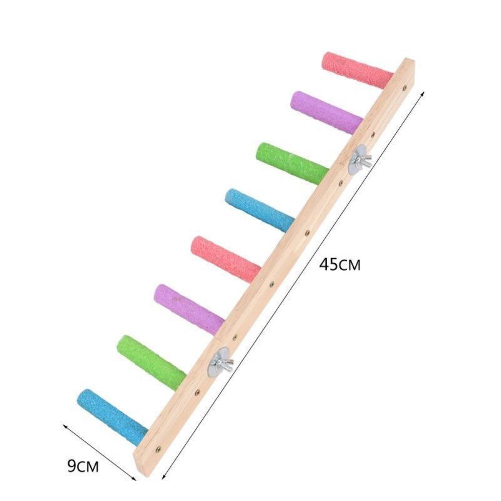 Colorful Perches Bird Ladder Wood Bird Climbing Toy New Bird Bridge Climbing And Perching