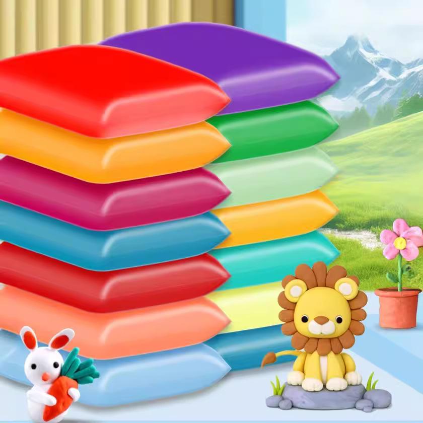 24 цвета суперлегкой глины - 100 г детский пластилин ручной работы