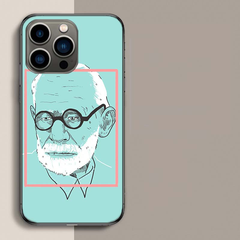 Sigmund Freud Founder of psychoanalysis Phone Case For Apple Iphone 16E 16 17 Pro Max Air 15 Pro 14 Plus 12 13 Mini Cove