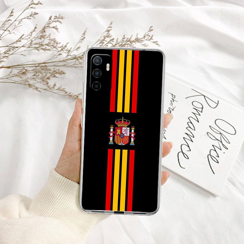 IK61 Spain Flag Transparent Phone Case for LG K22 K30 K40 K40S K41 K42 K50 K50S K51 K51S K52 K61 K62 K71 K92 Q60 Q61 V40 V50 V60