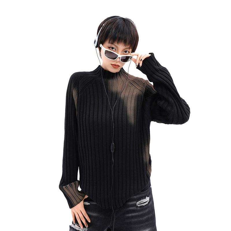 High Street Paint Graffiti Old Slim Fit вязаные свитера Ins Lazy Style вязаный свитер 2024 новые модные топы пуловеры