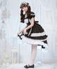 [Milky Time] Fishtail Lolita Dress with Hemline Made, 2-Way (Black)