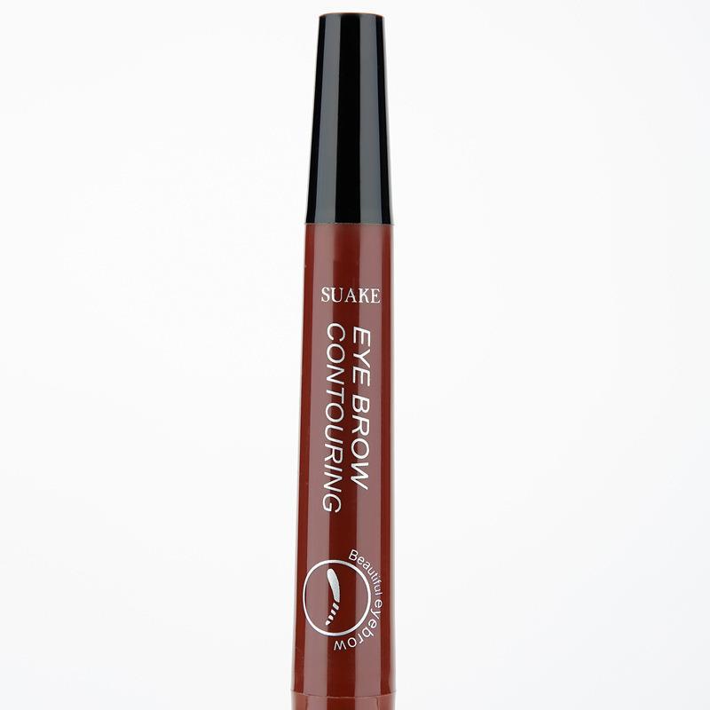 Suan Ke 4-Prong Liquid Eyebrow Pencil: Smudge-proof, Waterproof, Sweat-proof, and Long-lasting.