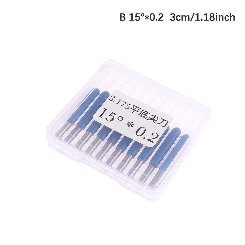 10 шт. 3,175 мм биты для гравировального станка с ЧПУ для фрезерного станка по дереву