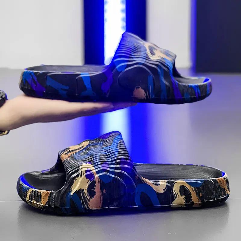 Fashion Male Slipper Eva Beach Shiatsu Bathroom Flat Indoor Men's Shoe Slides Walk Around Home House Clappers 2025 Style Summer Sale Fun