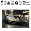 1pc Frameless cool sports car on the road Polyester background fabric - photography background and party decoration