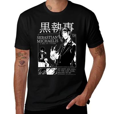 SEBASTIAN MICHAELIS Футболка мужская футболка хлопок мужская футболка роскошные футболки с принтами Футболка