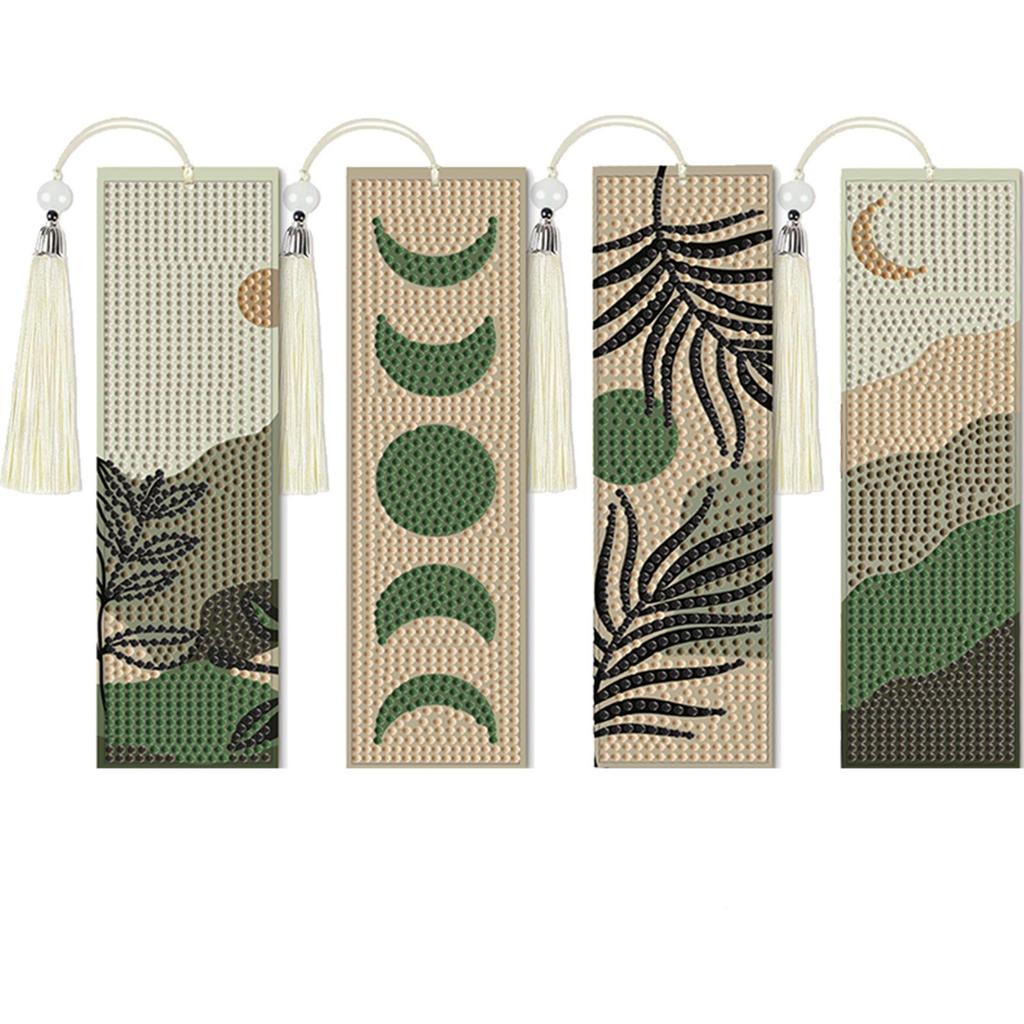 3Pcs Animal DIY Diamond Painting Bookmark with Crystal Pendants Diamond Art Bookmark Gift for Book Lovers Mosaic Art Supplies