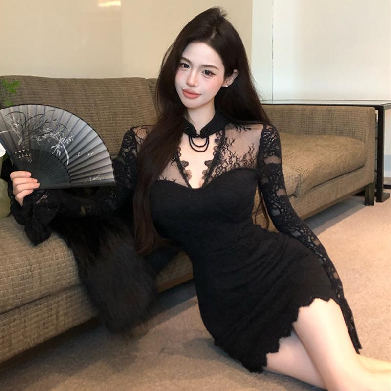 Сексуальное горячее кружевное облегающее платье-рыбий хвост