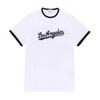 SporTy Rich DodgerS Ringer Women S T ShirT Wh50 whiTe Dark Navy