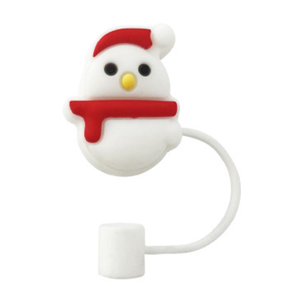 10mm Christmas Straw Cover Cap Dust-Proof Reusable Straw Tips Lids for Stanley Cup Straw Topper Compatible with 30&40 Oz Tumbler