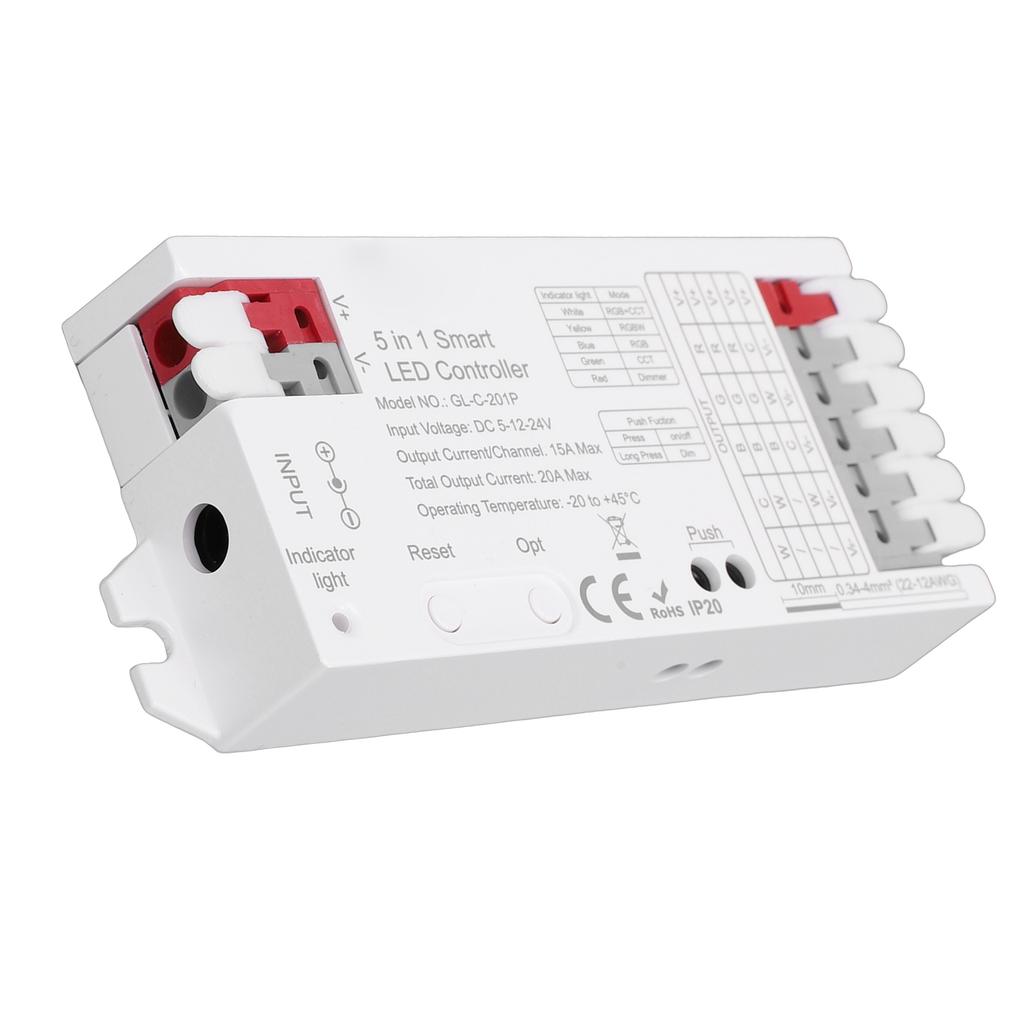 Светодиодный контроллер Поддержка ZigBee3.0 Pro+ 5 в 1 Контроллер светодиодной ленты RGBCCT RGBW RGB CCT Диммер Режим 20А