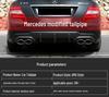 Накладка на глушитель выхлопной трубы в стиле AMG для Mercedes C-Class W204 - Нержавеющая сталь