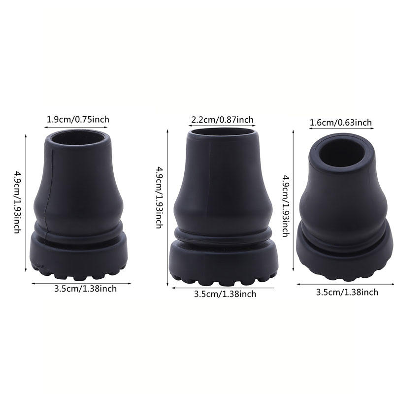 Прочный нескользящий резиновый наконечник для трости с амортизацией, долговечный, подходит для тростей и костылей