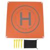 Drone Landing Pad Double Color Safety Warning Slogan Design 65cm Square Waterproof Foldable Drone