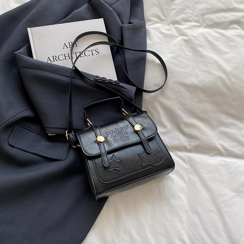 Spring and Summer Retro Messenger Small Bag Women's 2025 New Trendy Shoulder Bag High-end Korean Fashion Portable Small Square Bag