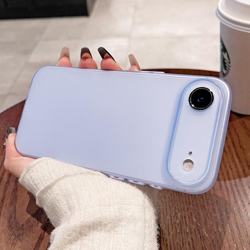 0,45 мм Ультратонкий Матовый Мягкий Силиконовый Чехол Для iPhone Air 17 16 15 14 Pro Max Plus 16E Конфетный Цвет Полупрозрачный Тонкий Прозрачный Корпус