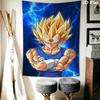 Vegito Wall Tapestry Aesthetic Wall Hanging Printed Fabric Blanket Decorative Tapestries For Bedroom Living Room Home Decor