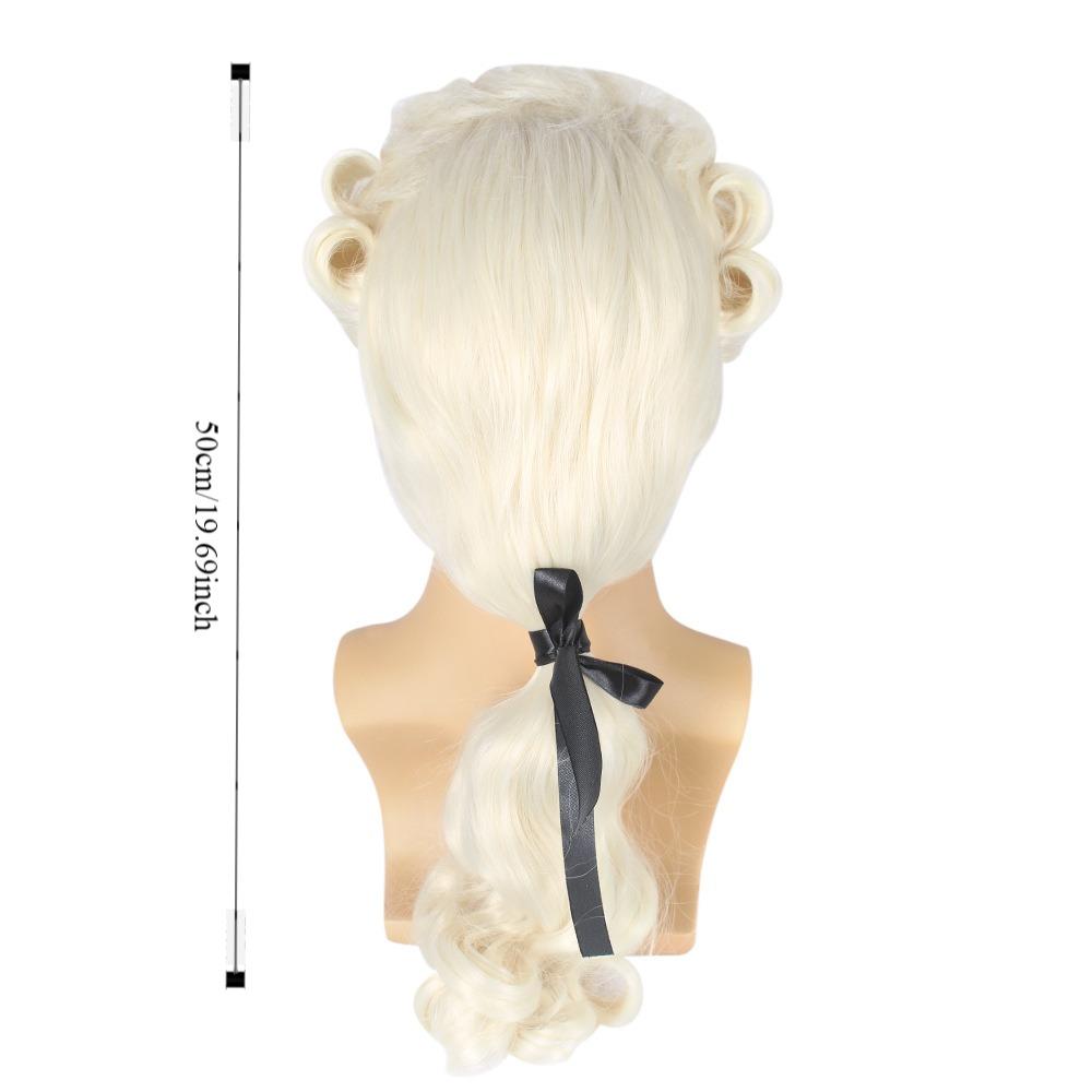 Historical Baroque Cosplay Curly Wig Halloween Men Costume Wigs Christmas Carnival
