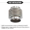 Car Exhaust Flexible Pipe, 45x63.5mm 1.77"x2.5" Exhaust Flex Connector Pipes Bellows Universal for Car Durable Stainless Steel Silver Tone