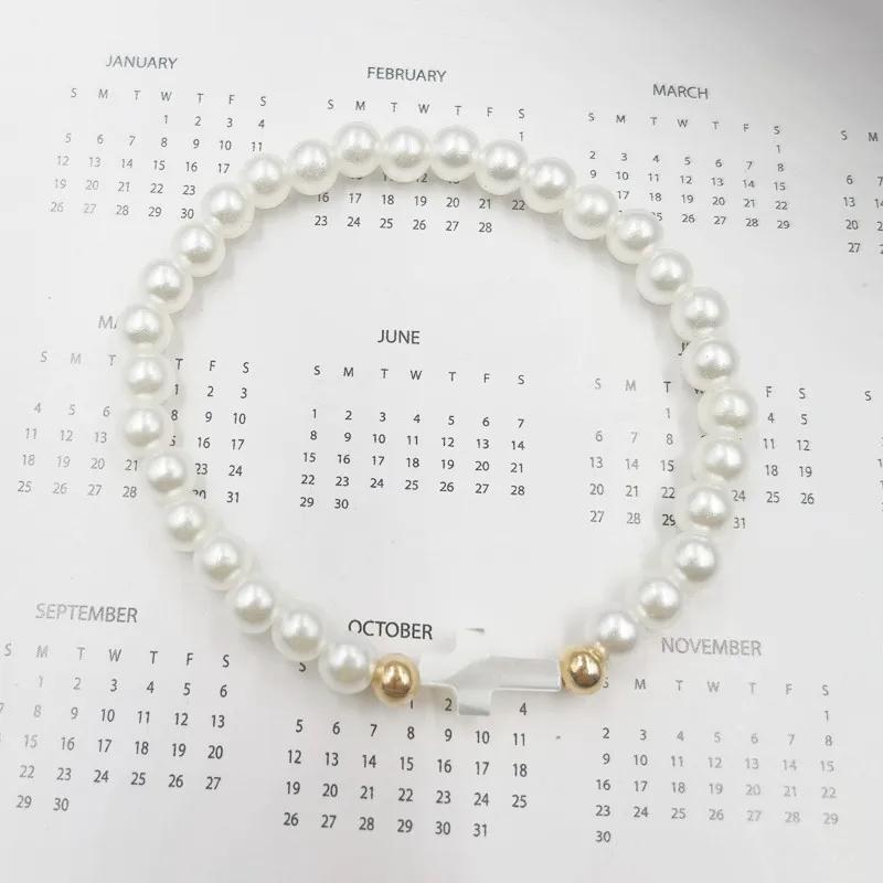 New Fashion Shell Heart Star Cross Charm Bracelet For Women Luxury Simulated Pearl Elastic Bracelet Pulseras Mujer Jewelry