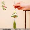 Dragon Boat Festival Sachet: Triangle Zongzi Mugwort Hanfu Pendant with Dried Flowers Portable Lucky Bag Gift.