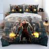 Game God of War Kratos Bedding Set Duvet Cover Bed Set Quilt Cover Pillowcase Comforter King Queen Size Boys Adult Bedding Set