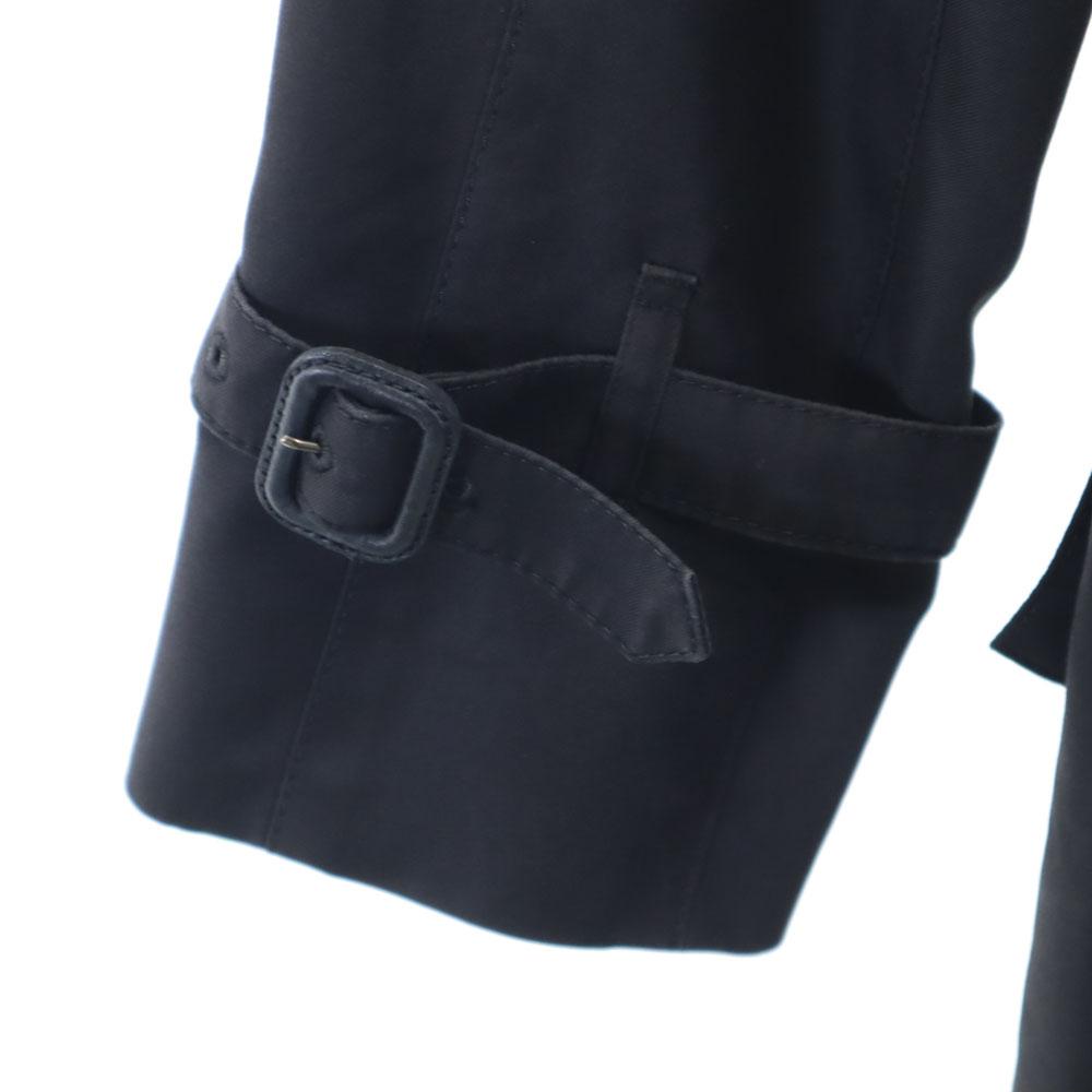 Aquascutum Тренч черный Сделано в Японии Подкладка с поясом Женский Б/У