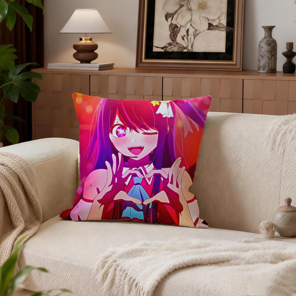 Drama Oshi No Ko Cushion Cover Cushion Cover Set 4Pcs 50X50 45X45 40X40 Pillowcase Decorative Sofa Home Decor