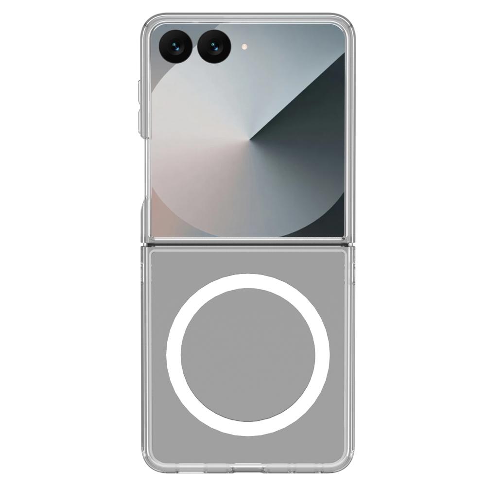 Magnetic For Samsung Galaxy Z Flip 8 7 Anti-Yellow PC Hard Back Cover TPU Frame CA1000