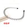 Hair Styling Tool Alice Style Black Head Hoop Casual Headwear Sports Metal Hairband Wavy Headband