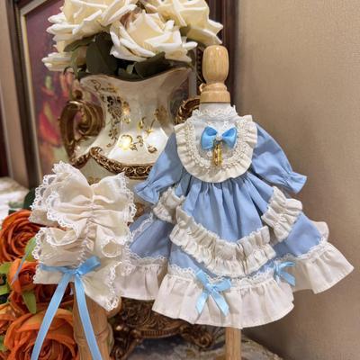 HAMRETHYPPZ BJD Шарнирное платье для куклы Костюм для куклы Горничная Одежда Шарнирная кукла с синей лентой Принцесса Милая Принцесса Горничная Милая Юбка Комплект